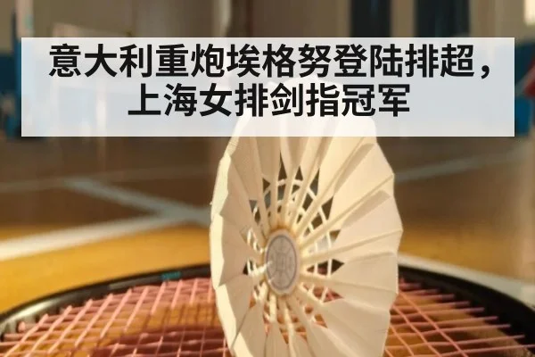 意大利重炮埃格努登陆排超，上海女排剑指冠军